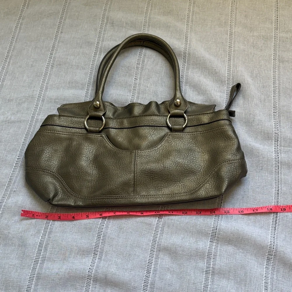Mondani Metallic Gray Y2k Shoulder Bag